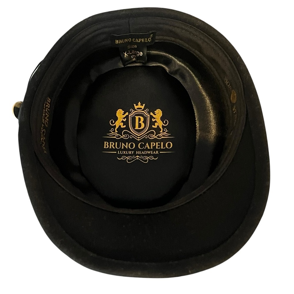 Bruno Capelo Black Australian Wool Telescope Baseball Men Hat Dress Cap, XL - Picture 6 of 10